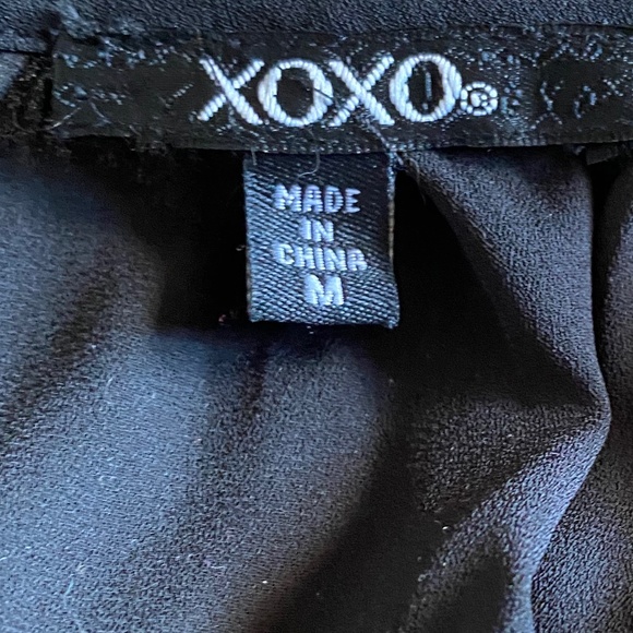 Black Long Sleeve Blouse with cutout detailing on sleeves, Size M - Picture 4 of 11